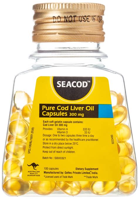 Buy Seacod Pure Liver Oil s 300 Mg 100pcs Online at desertcartKSA