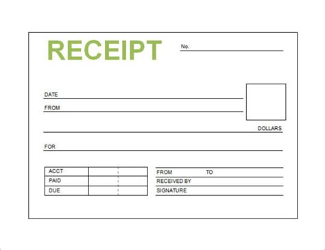 Free Receipt Template Word PDF Doc Printable | Calendar Template Letter Format Printable ...