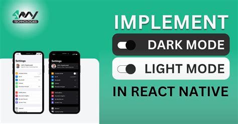 How do you implement dark mode and light mode in a react native app?