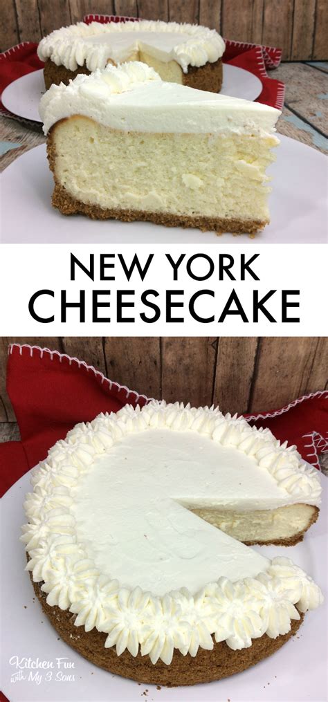 Delicious New York Cheesecake recipe with a graham cracker crust. # ...