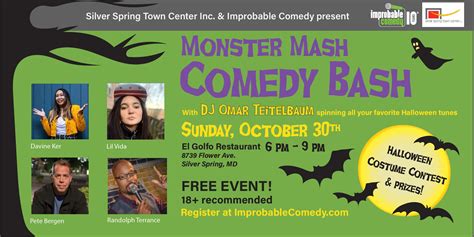 Oct 30 | Monster Mash Comedy Bash | Silver Spring, MD Patch