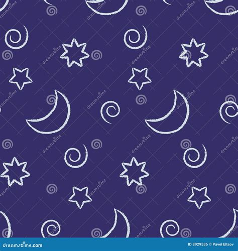 Seamless night sky stock vector. Illustration of beautiful - 8929536