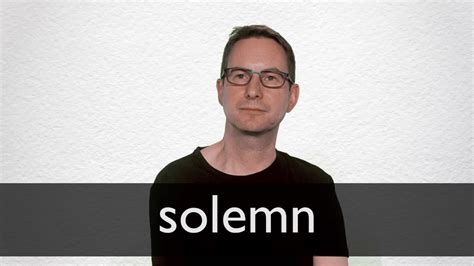 How to pronounce SOLEMN in British English - YouTube