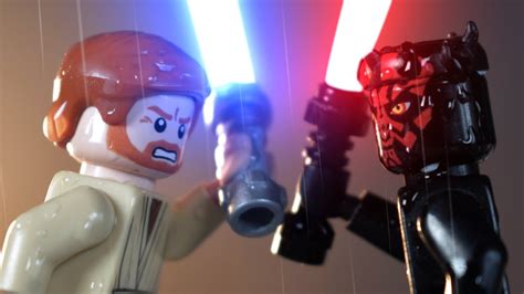 LEGO STAR WARS - Darth Maul Vs Obi-wan Lightsaber Duel - YouTube