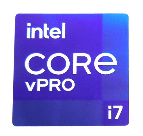 Intel Core i7 vPRO Sticker 18 x 18mm / 11/16″ x 11/16″ [1100] – Vath ...