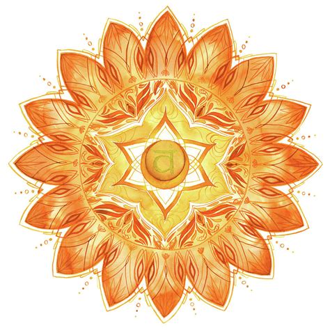 Sacral Chakra Mandala Painting by Phuong-Thao Marazza | Pixels