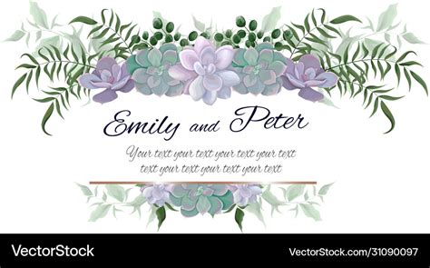 Floral border frame for a wedding invitation Vector Image