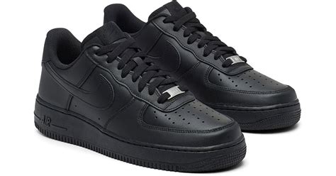 Nike Leather Air Force 1 '07 Sneakers Men in Black for Men - Lyst