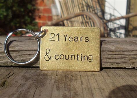 Excited to share the latest addition to my #etsy shop: 21 Years And Counting Keyring Husband ...