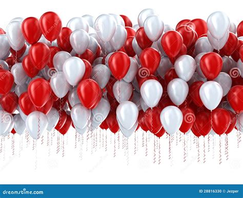 Red And White Party Balloons Stock Photo - Image: 28816330