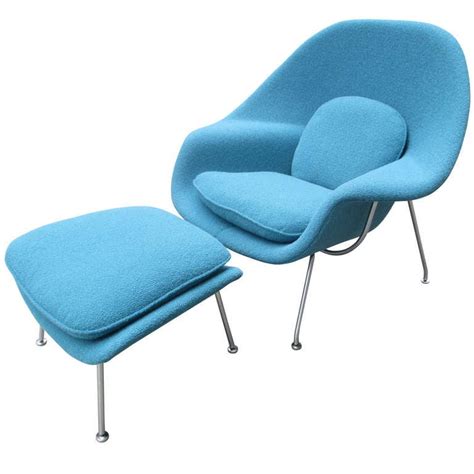 Eero Saarinen Womb Chair and Ottoman for Knoll Associates at 1stDibs