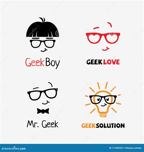 Geek logos stock vector. Illustration of gamer, baby - 71340520