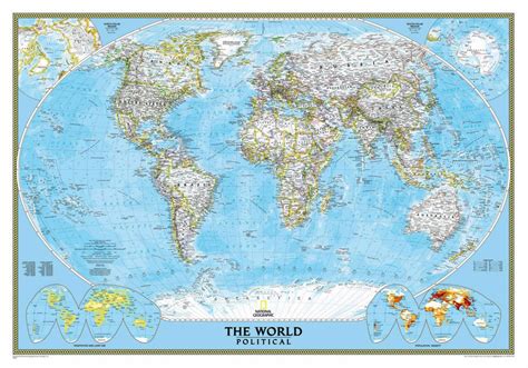 This Classic World Wall Map is the flagshipproduct of National ...