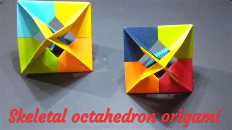 Origami skeletal octahedron, Modular Origami 3D geometric shapes. - YouTube