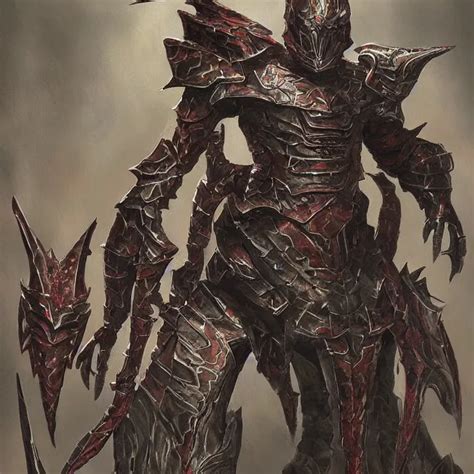 chitin armor from morrowind concept art painted by | Stable Diffusion