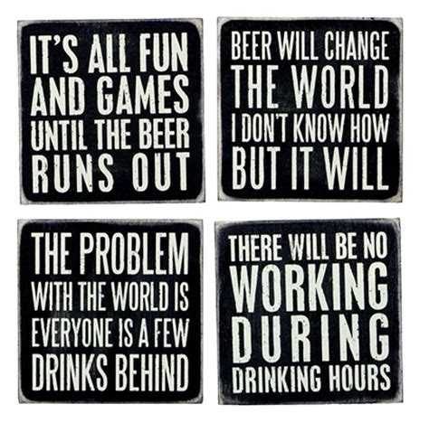 beer coaster set | Beer quotes, Beer coasters, Craft beer gifts