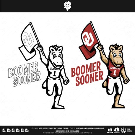 Boomer Sooner Black Vector ai, Eps, SVG, PDF, and Image jpg, Png and ...