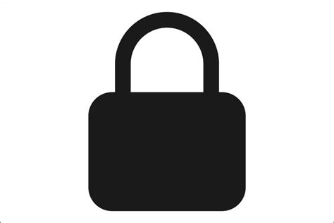 Padlock icon. Lock symbol. Protection sign. Closed lock