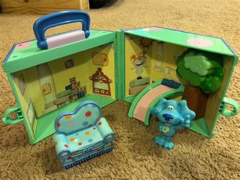 BLUES CLUES ROOM PLAYSET HOUSE TOY RARE BLUE COUCH. 3 PIECE SET PERFECT ...