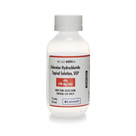 Lidocaine 4%, Topical, Oral Solution, 50mL Bottle | McGuff