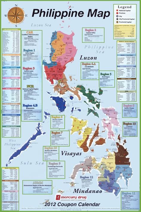 Administrative divisions map of Philippines | Regions of the philippines, Philippines culture ...