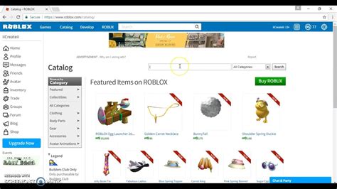Roblox Catalog Template