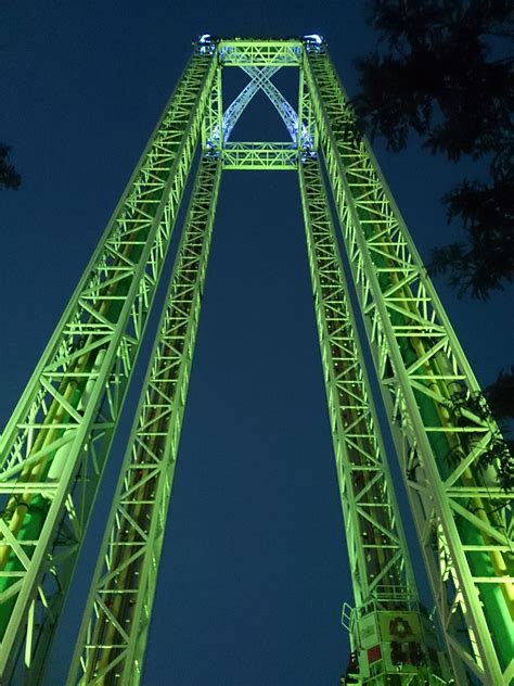 Cedar Point Power Tower at Night