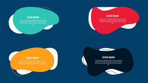 Set Of Colorful Flat Curve Shape Banner Frame Template 3359045 Vector ...