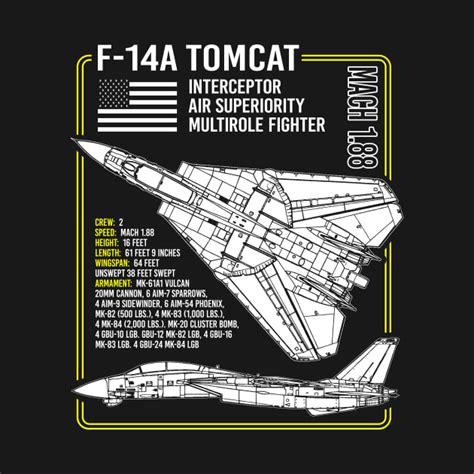 F-14 Tomcat Blueprint US Carrier Aircraft War Plane Airplane America ...