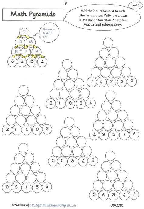 Maths Pyramids for Mental Maths Practice | Mental math, Teaching math, Math practices