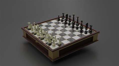 chess board 3D model animated | CGTrader