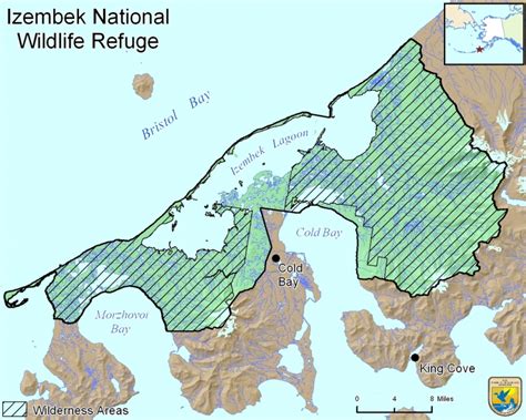 cold bay Alaska map of Izembek refuge.