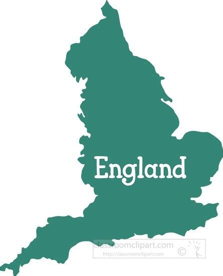 Maps Clipart-england color map