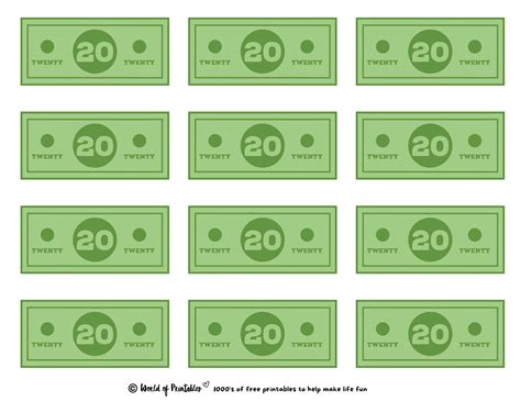 Printable Play Money - Play & Learn! - World of Printables