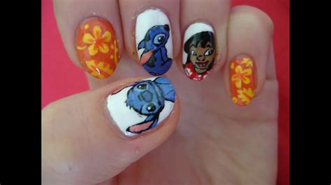 Lilo & Stitch Nail Art - YouTube
