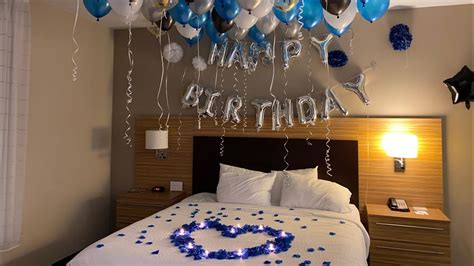 HOTEL ROOM BIRTHDAY DECORATIONS - YouTube