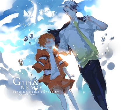 Tai — FINDING NEMO - GILL AND NEMO Finding Nemo fanart!...