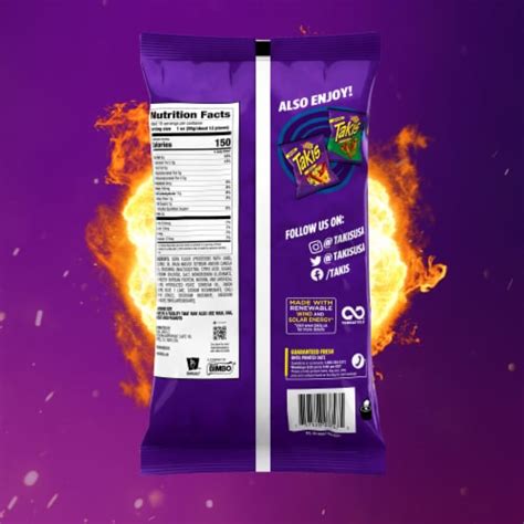 Takis Blue Heat Hot Chili Pepper Rolled Tortilla Chips, 9.9 oz ...