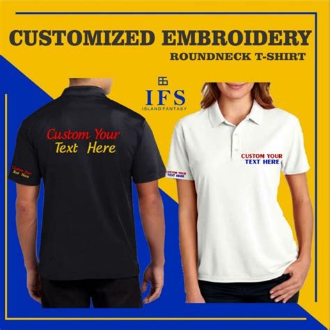 [COD] Personalized / Customized Embroidery Polo shirt Minimalist (TEXT ONLY) Burda Design ...