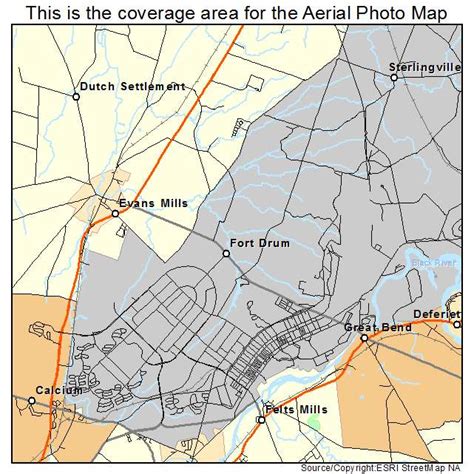 Aerial Photography Map of Fort Drum, NY New York