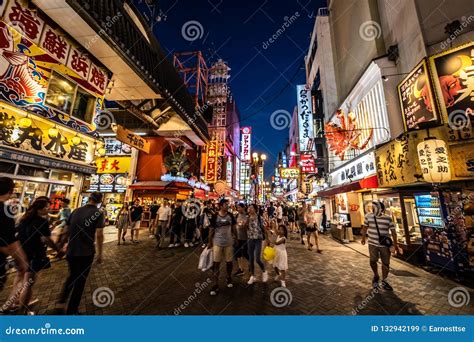 Dotonbori Shopping District at Twilight Editorial Stock Image - Image of august, chinese: 132942199