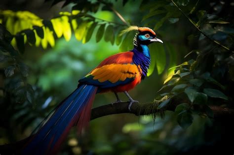 Premium Photo | Colorful exotic bird in jungles