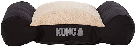 Amazon.com : KONG Durable Plush Lounger Dog Bed Black : Pet Supplies