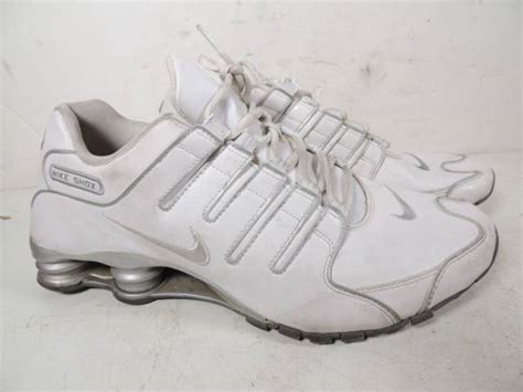 Nike SHOX NZ All White Leather Men's Lace Up Running Shoes Size 13 ...