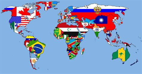 This map of the world using country flags : r/ShittyMapPorn