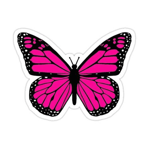 Pink Butterfly Sticker by daisystickers