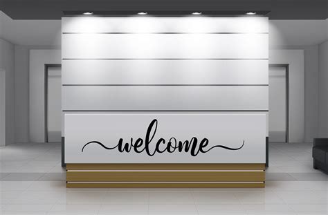 Welcome Sign Office Front Door Wall Decal Living Room Wall | Etsy