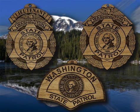 Wooden Washington State Patrol Badge or Shoulder Patch - Etsy