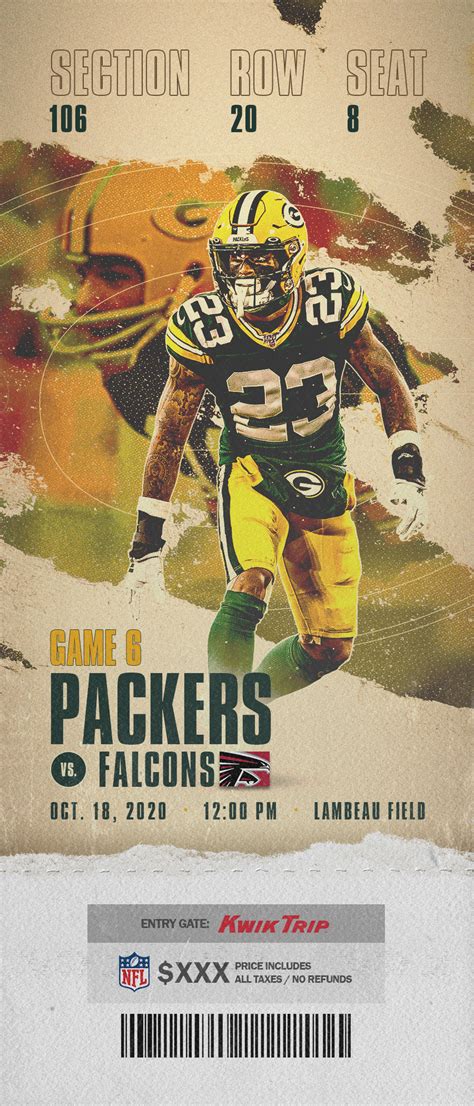 Green Bay Packers Ticket Concept on Behance