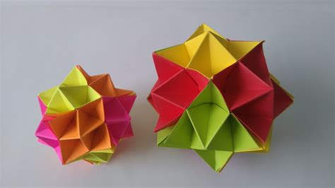 Origami Toys - How to make an Origami Spike Ball step-by-step - YouTube